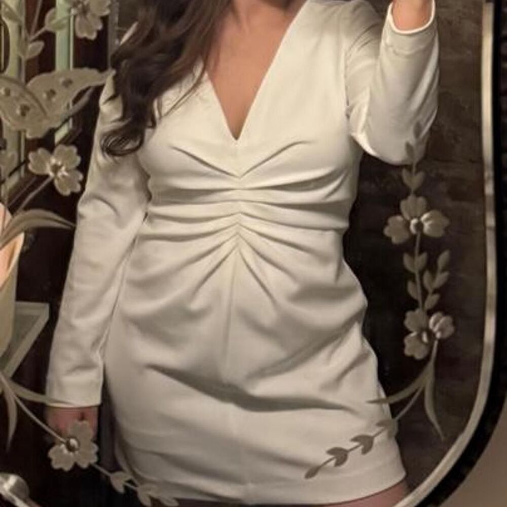 One33-social Women's White and Cream Dress